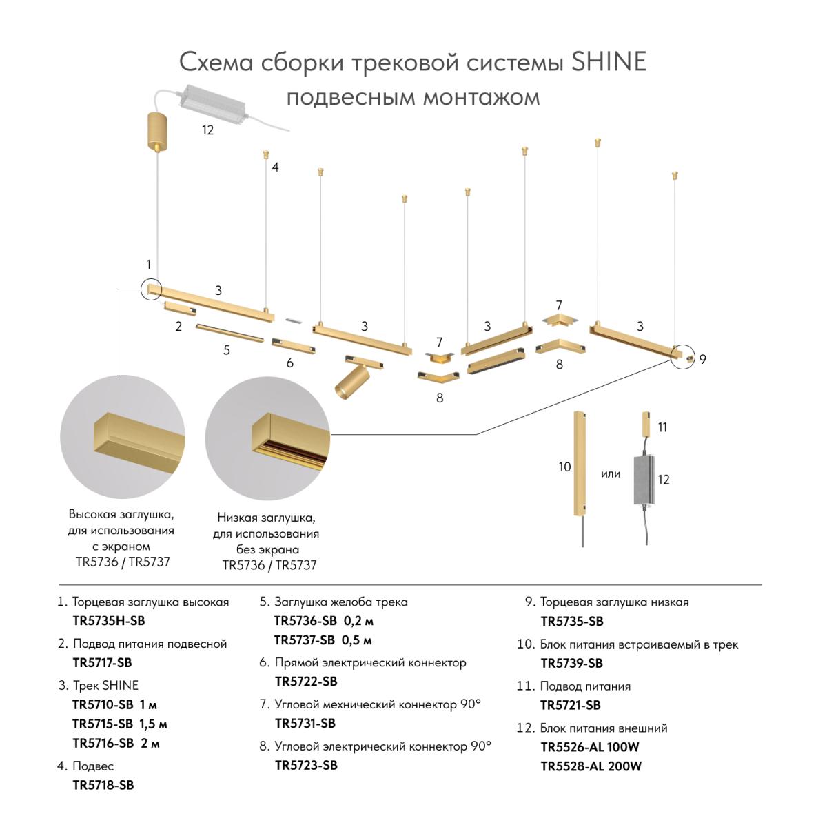 Коннектор Denkirs Shine base TR5723-SB