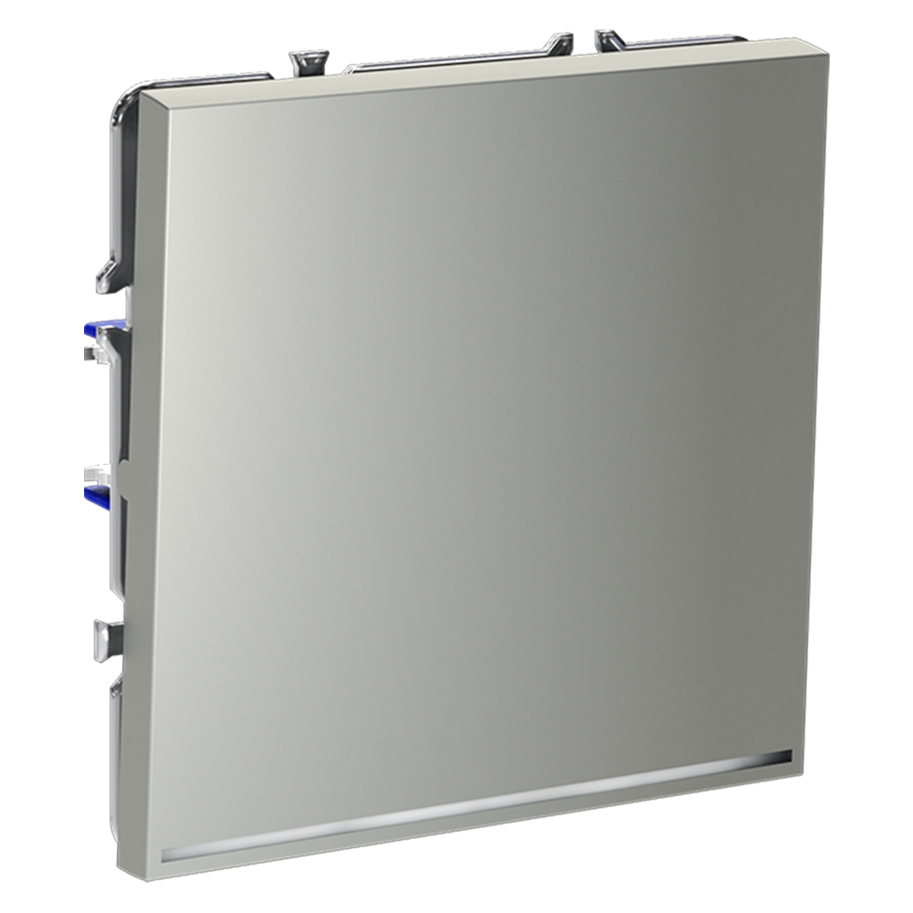 Выключатель одноклавишный с подсветкой Voltum S70 VLS010205 (сталь)