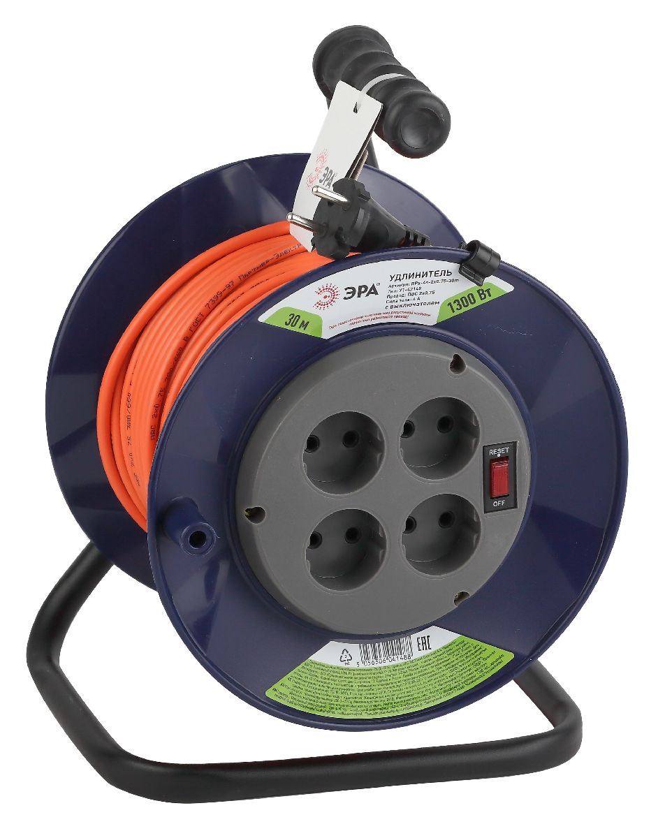Удлинитель силовой Эра RPx-4s-2x0.75-30m Б0043048