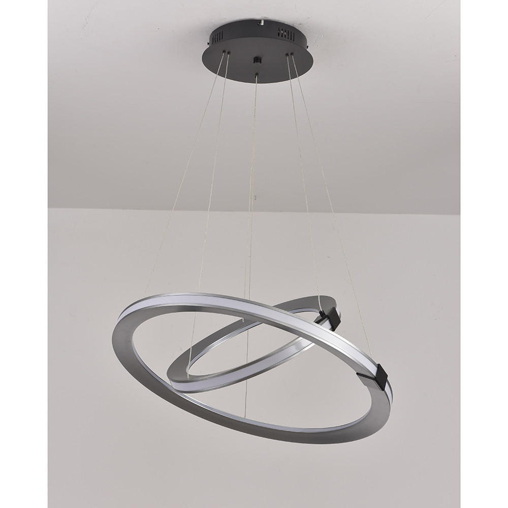 Подвесная люстра iLedex Vision 9225-8+5SD GR+BK