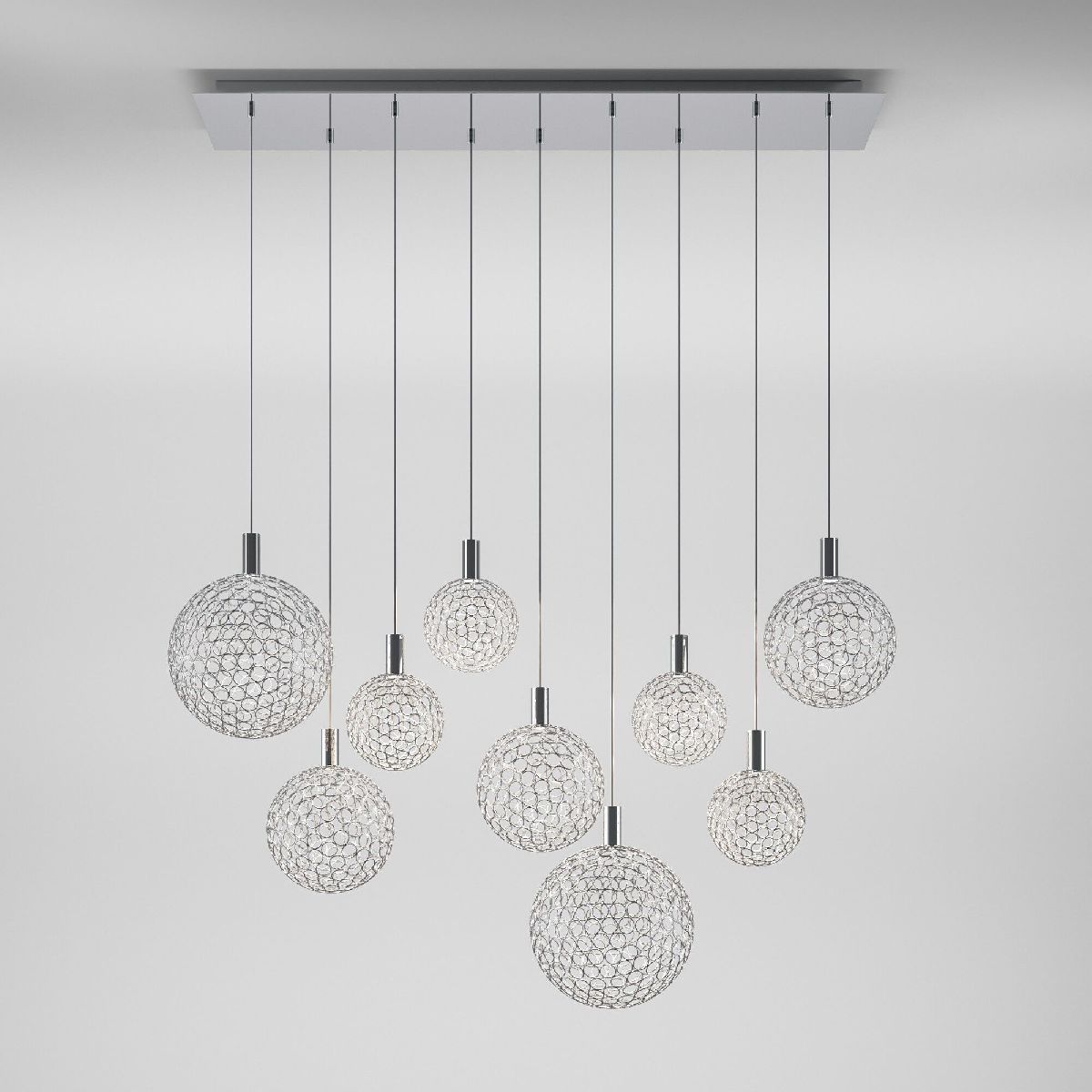 Каскадная люстра Eurosvet Gemini 90353/9 хром a069039