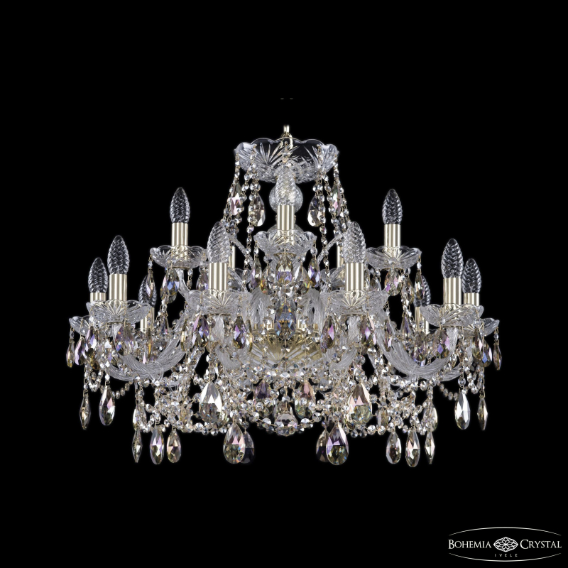Подвесная люстра Bohemia Ivele Crystal 1411/10+5/240 G R801