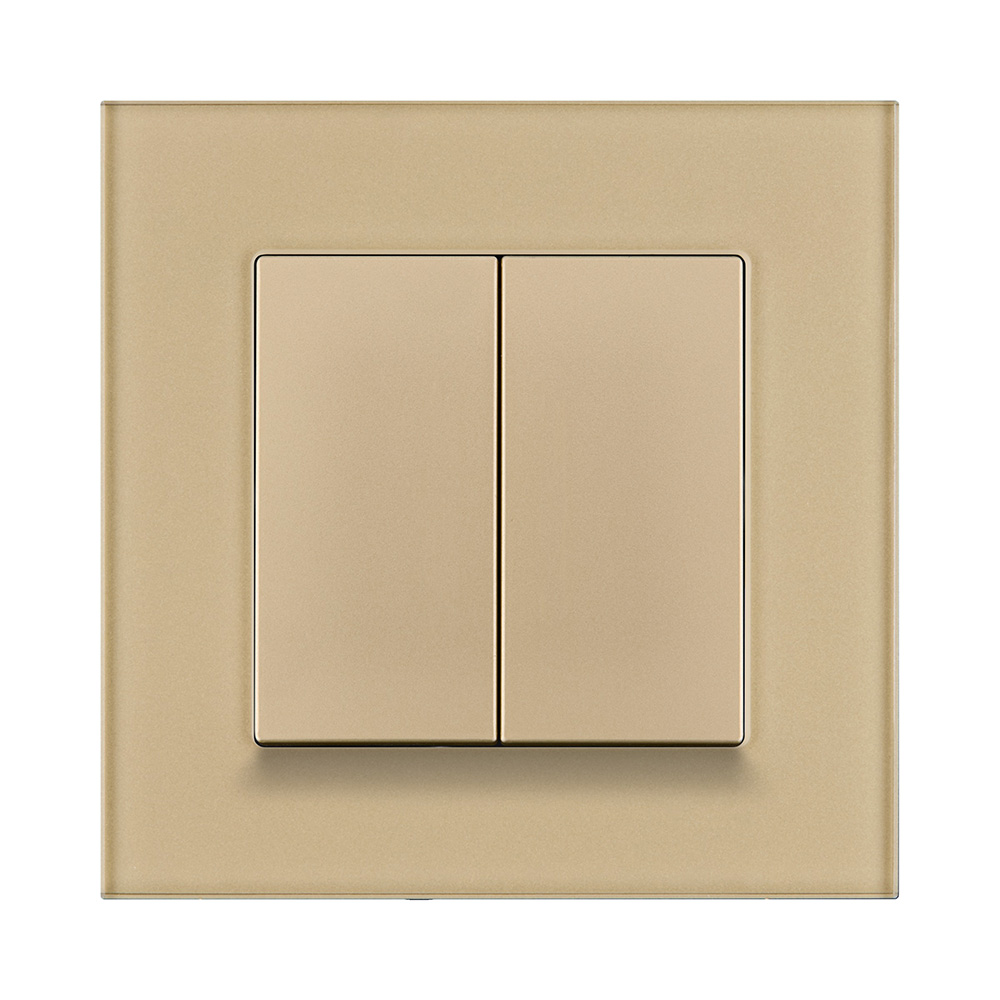 Рамка 1-постовая, стекло золотой Kollinger Asthetik AS1GD