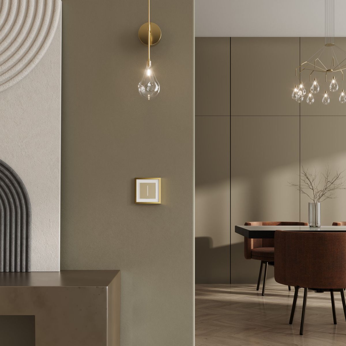 Рамка на 1 пост Baguette белый/золотистая латунь 4690389219665 W0012853 a072282