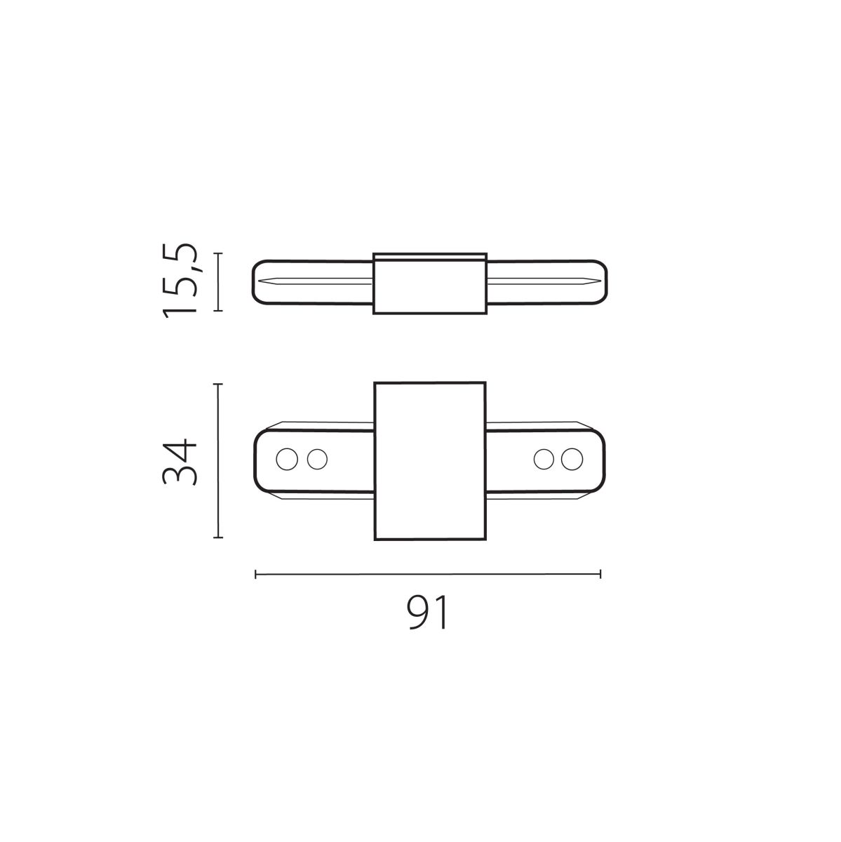 Питание трековое однофазное к 50202X-P, 50203X-P Barra Lightstar 502187-P