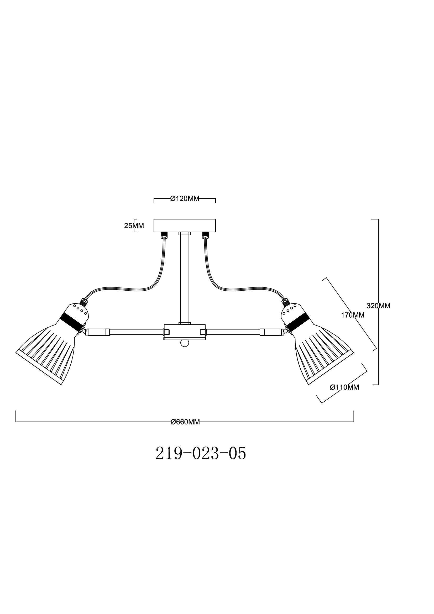 Люстра на штанге Velante 219-023-05