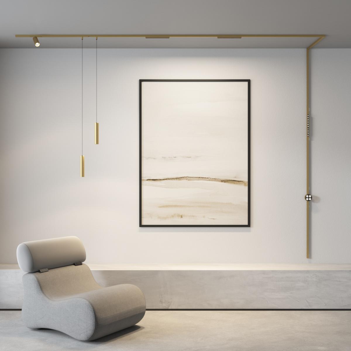 Трековый однофазный светильник Denkirs Shine grill DK5772-SB