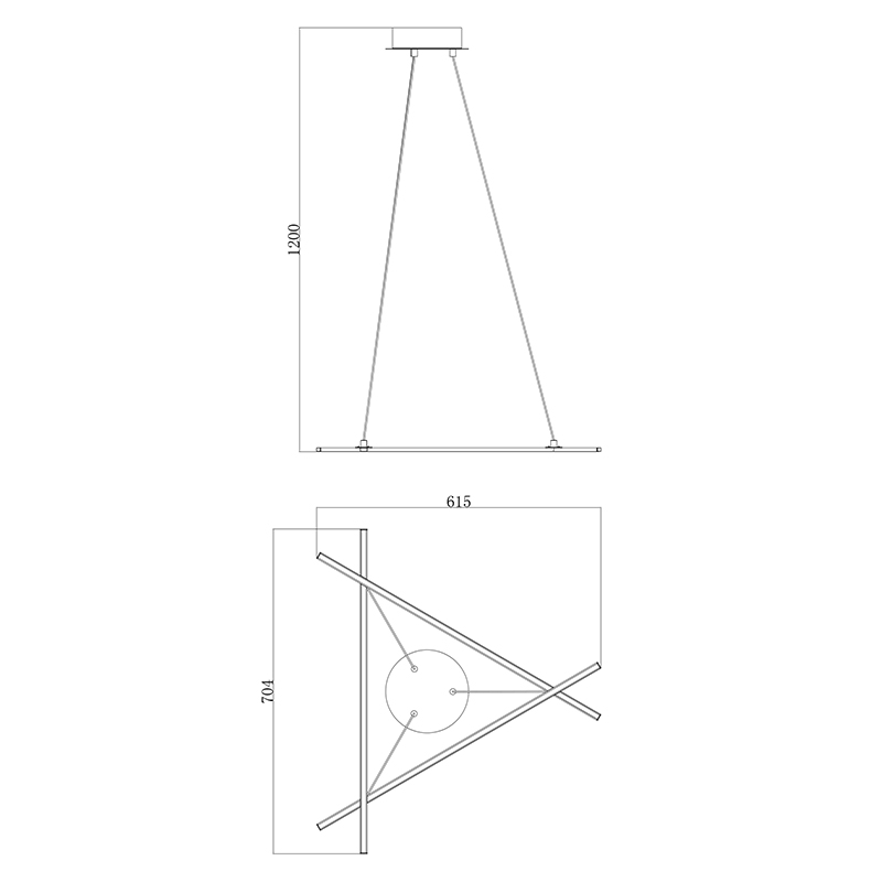 Подвесная люстра светодиодная Zumaline HURON L180511-3