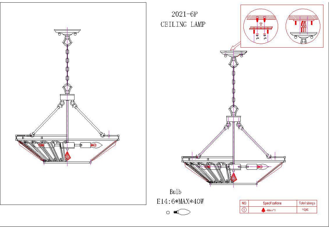 Подвесная люстра Favourite Royalty 2021-6P