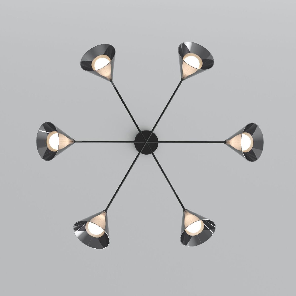 Подвесная люстра Eurosvet Enigma 70161/6 черный Smart a069046