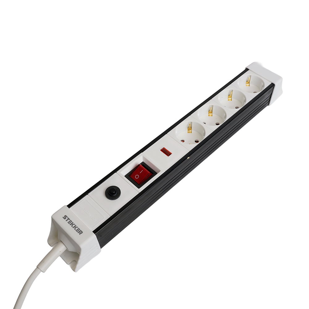 Сетевой фильтр 4-местный с/з Stekker Techno HM22-41-03 50148