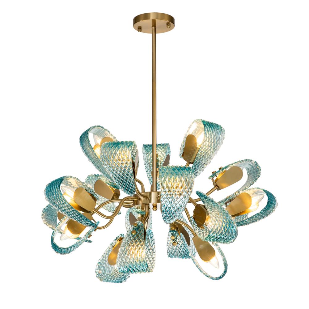 Люстра на штанге Indigo Fless 11033/18R Blue V000341