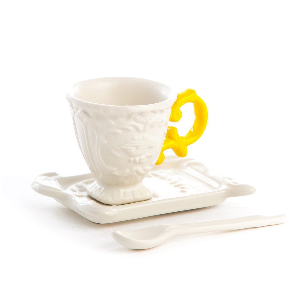 Блюдце с чашкой I-Coffee Yellow Seletti I-Wares 09859 GIA