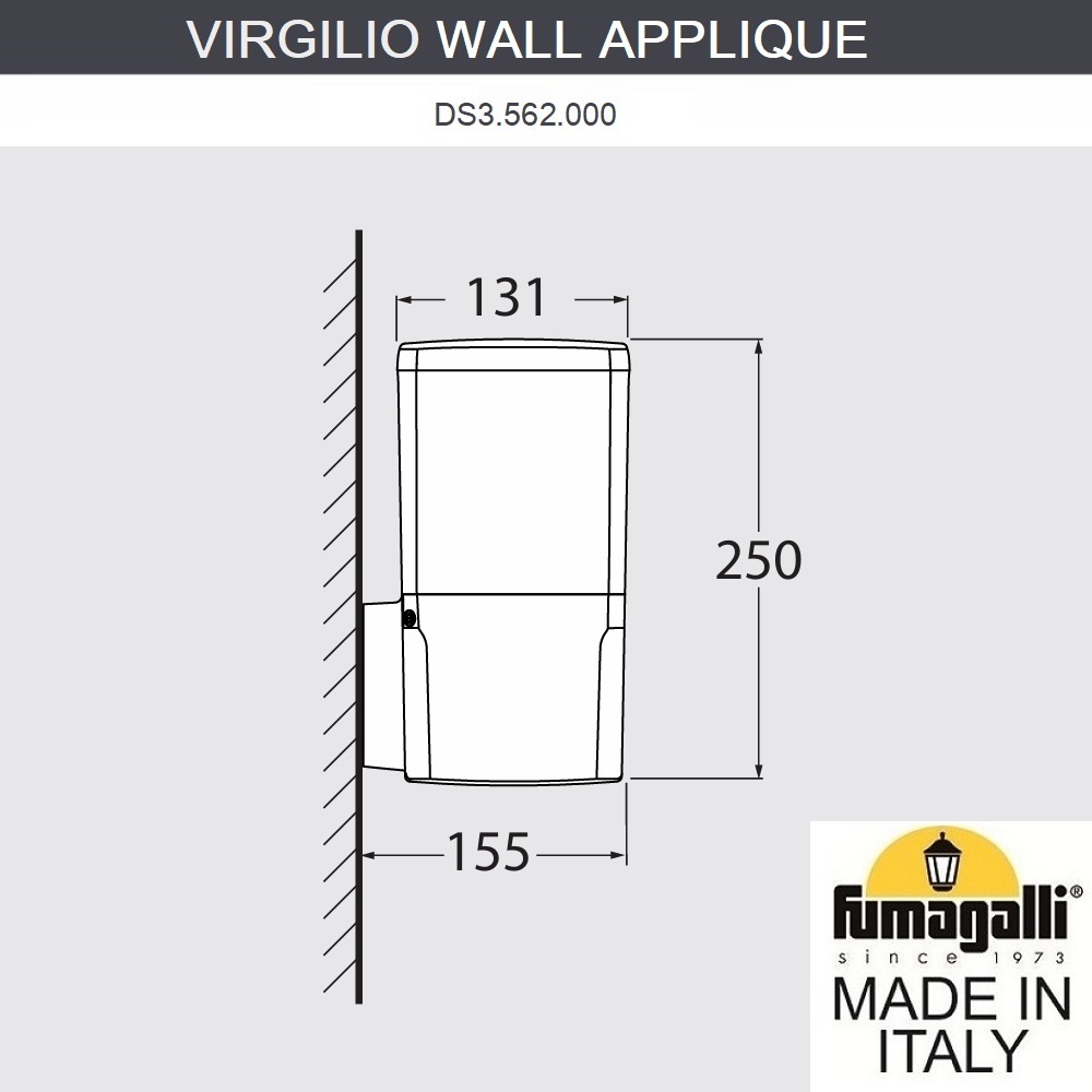 Уличный настенный светильник Fumagalli Virgilio DS3.562.000.AYF1R