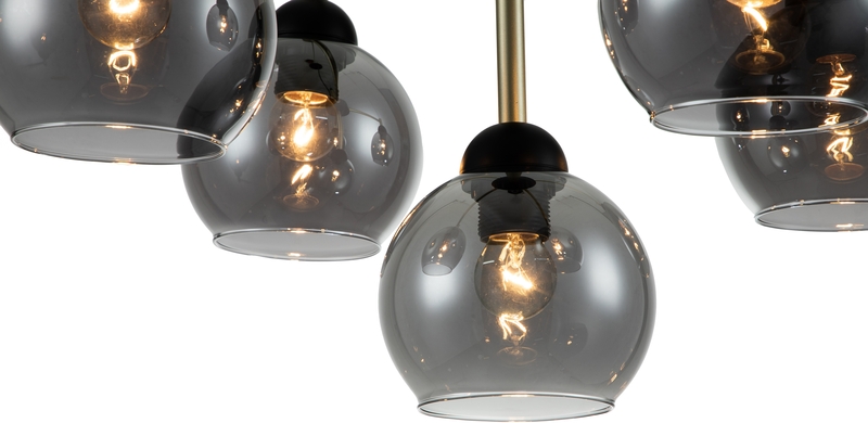 Подвесная люстра Indigo Grappoli 11029/5P Black V000215