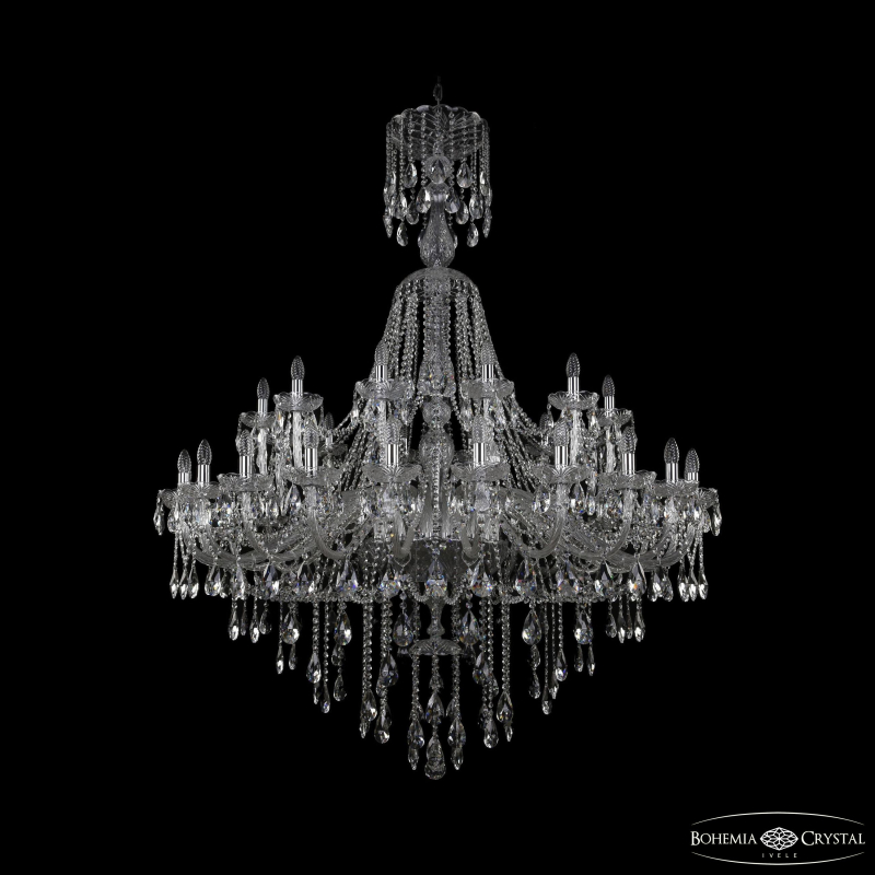 Подвесная люстра Bohemia Ivele Crystal 1415/24+12/530/XL-186 Ni