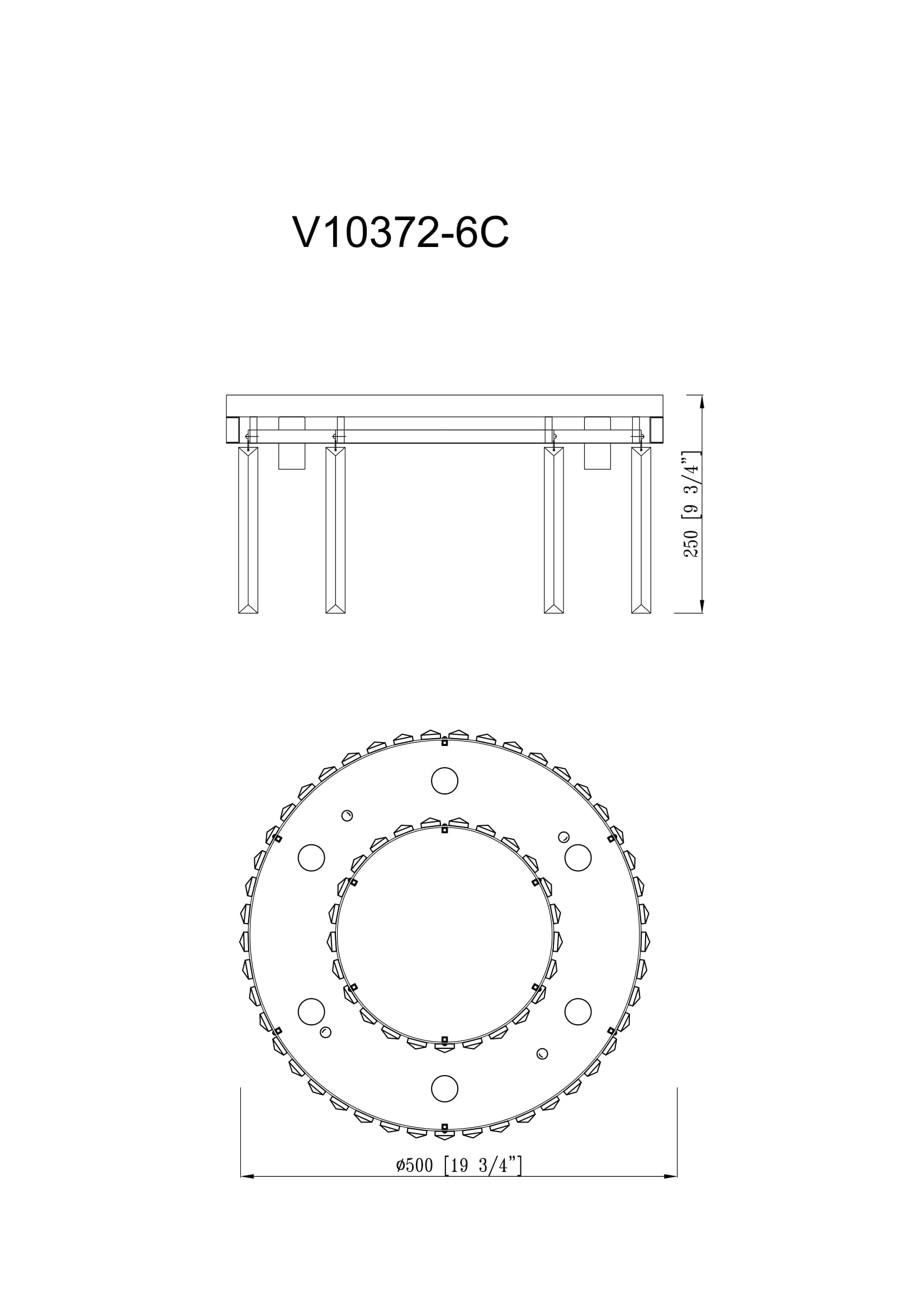 Потолочный светильник Moderli Avista V10372-6C
