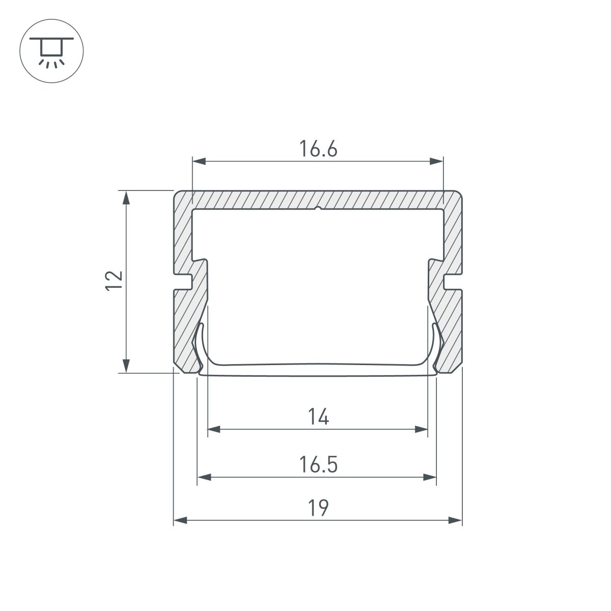 Профиль Arlight SILER-2000 ANOD BLACK (Алюминий) 058960