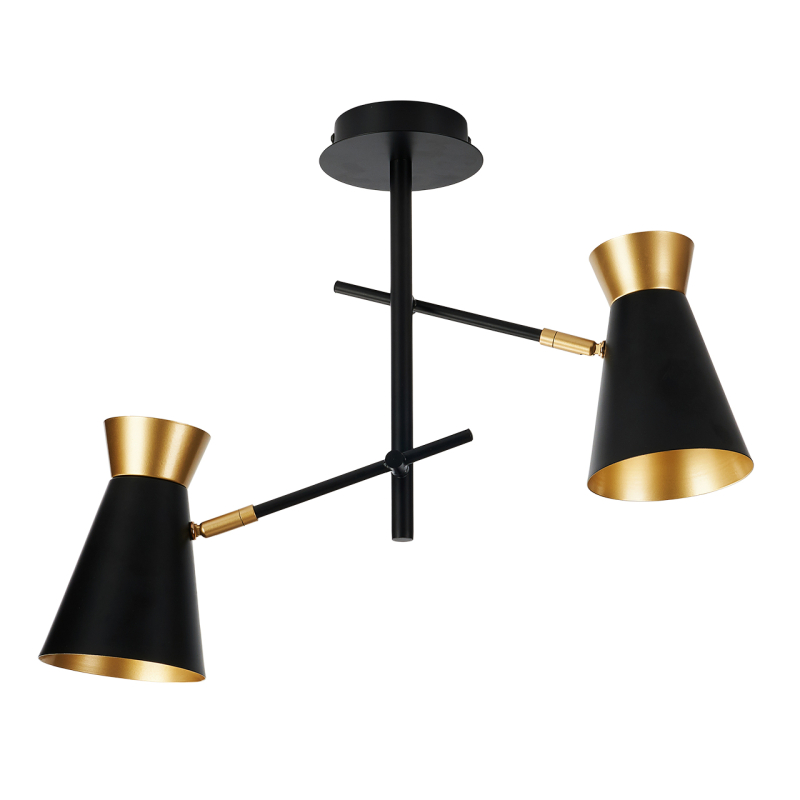 Люстра на штанге IMEX MD.78853-2-S BK+FGD