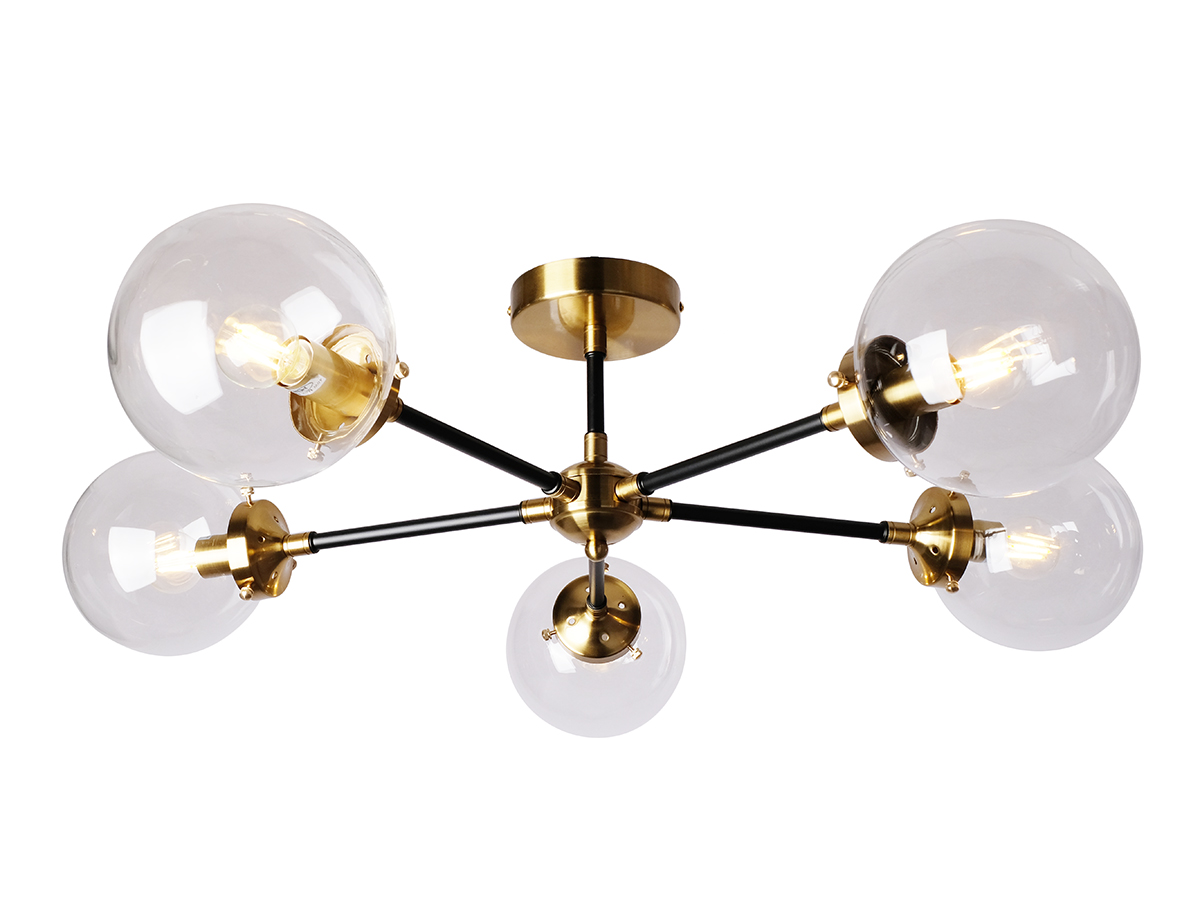 Люстра на штанге Elvan LU-208/5-E27-BkBaCl