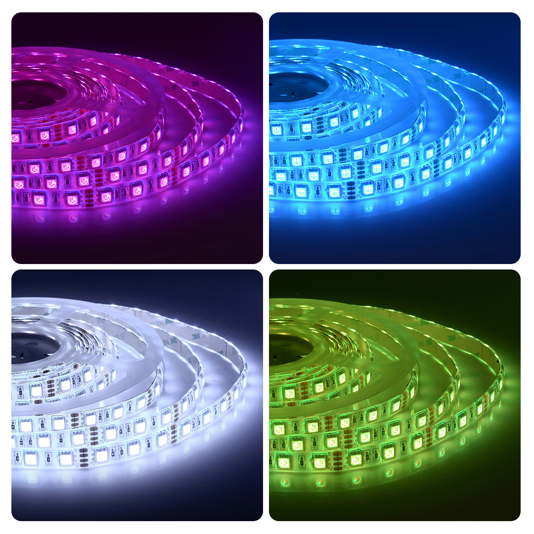 Светодиодная лента Apeyron 12В 14,4Вт/м smd5050 60д/м IP65 1м RGB 260BL