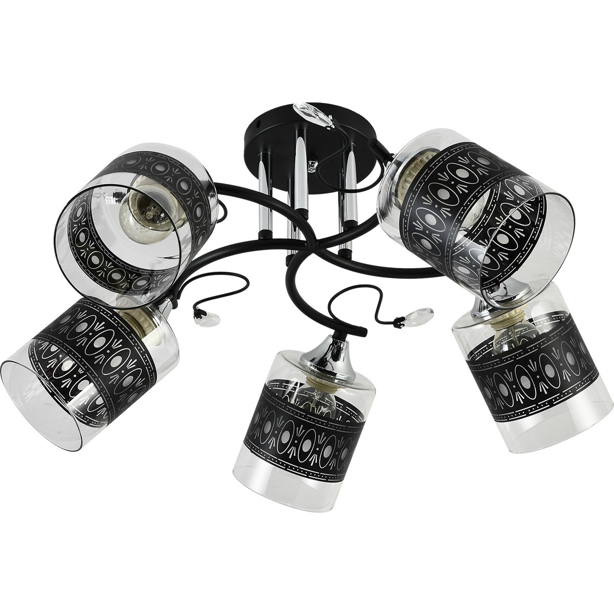 Люстра на штанге Reluce 11378-0.3-05B BK+CR