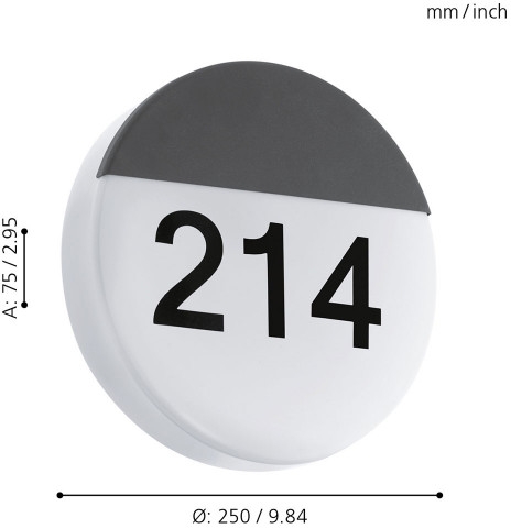 Уличный настенный светодиодный светильник Eglo Oropos 96238