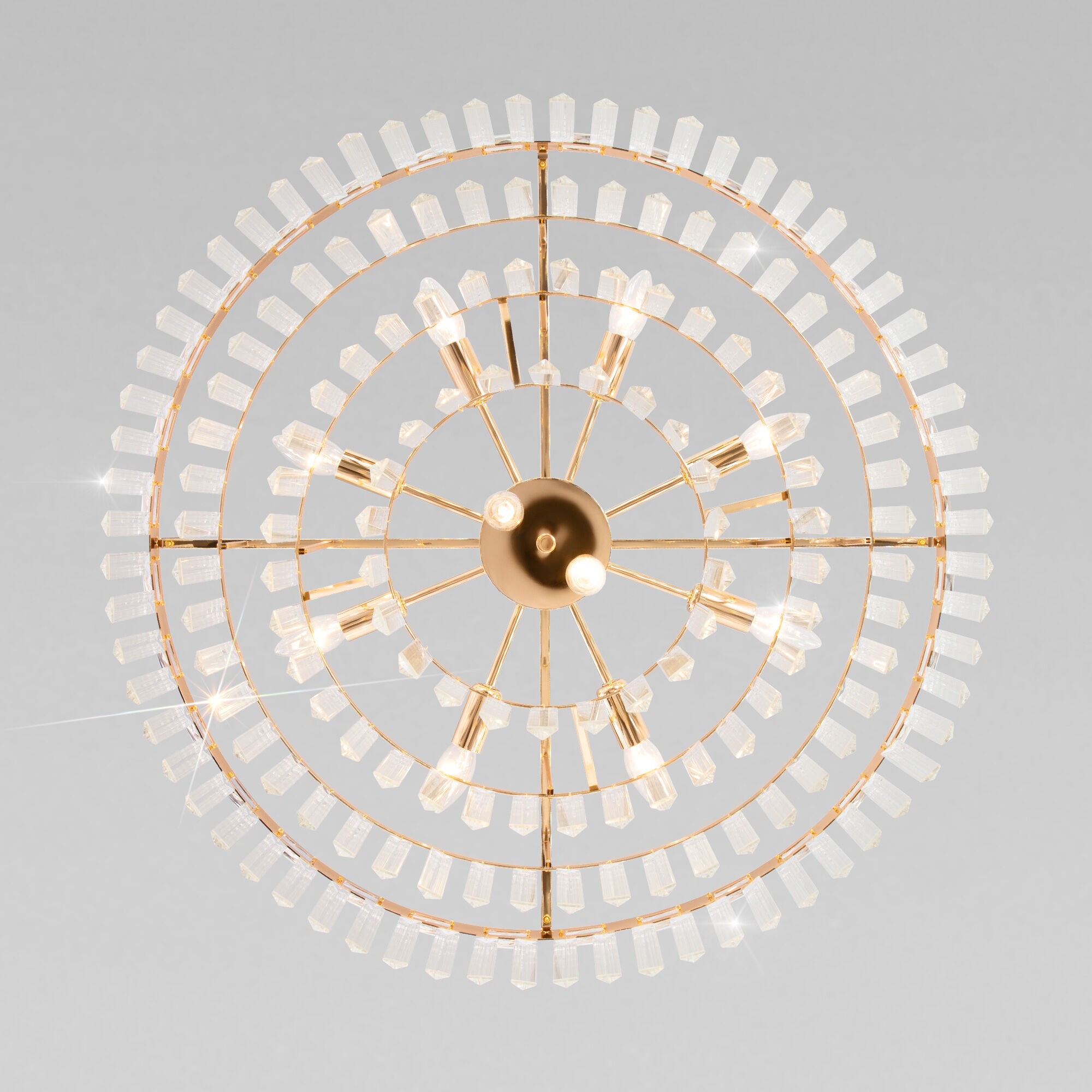 Подвесная люстра Eurosvet Elegante 10130/10 золото/прозрачный хрусталь Strotskis Smart a060643