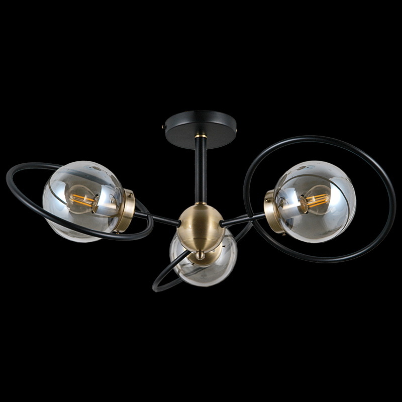 Люстра на штанге Illumico IL9989-3CSQ-79 BK AB