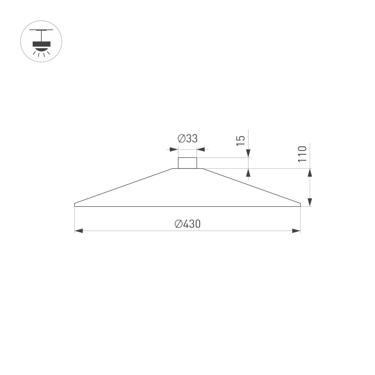Трековый светильник Arlight ART-INBELT-WOK-R430-15W Day4000-MIX (BK, 110 deg, 48V, DALI) 051186