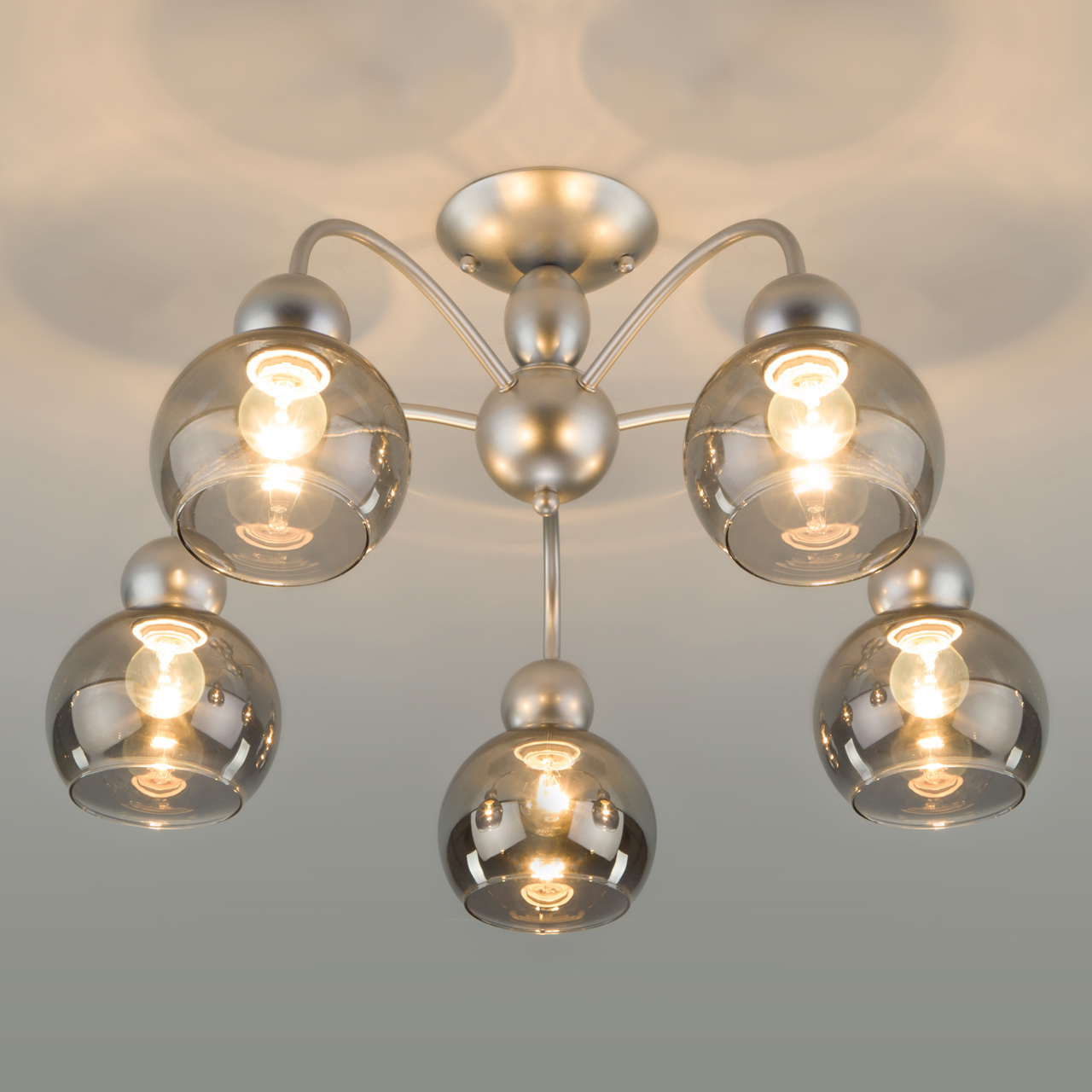 Потолочная люстра Eurosvet Fabia 30148/5 серебро