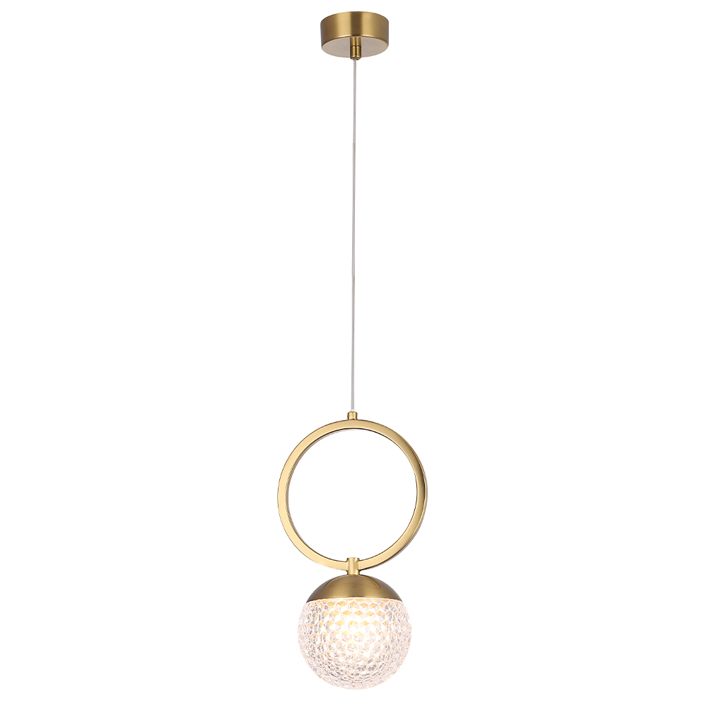 Подвесной светильник шар Crystal Lux CAROLINA SP1 V1 BRASS
