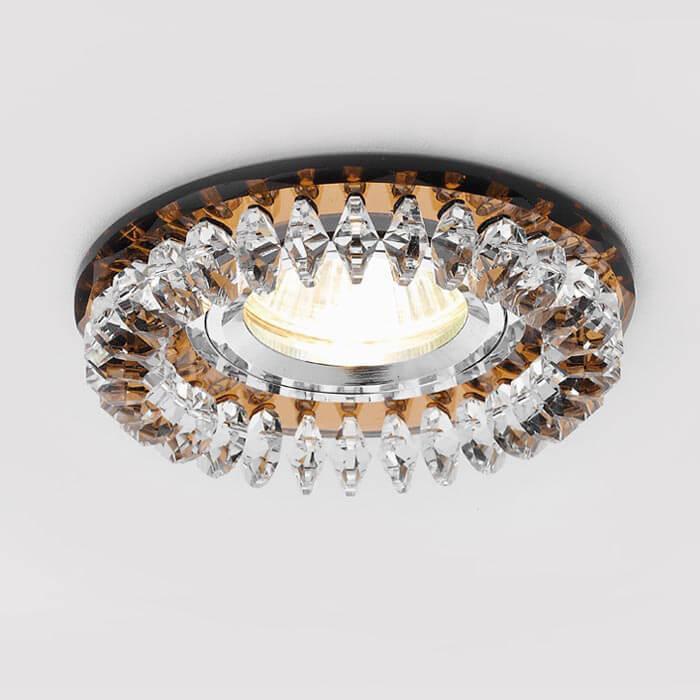 Встраиваемый светильник Ambrella Light Crystal K220 BR