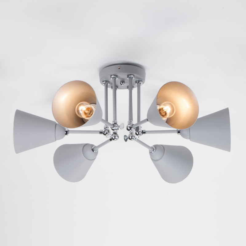 Люстра на штанге Eurosvet 70052/6 серый/серебро