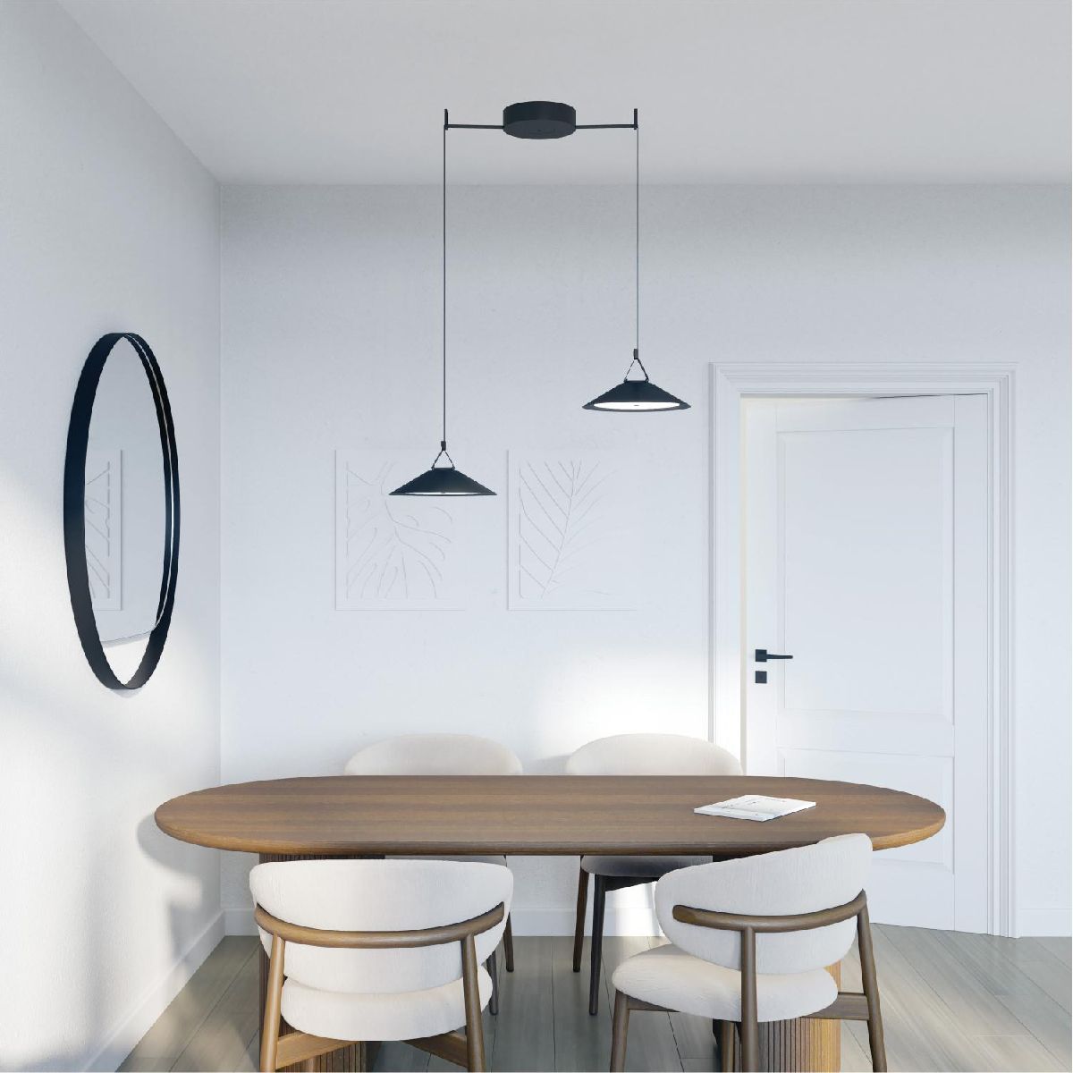 Трековый однофазный светильник Denkirs Belty Flow DK5565-BK