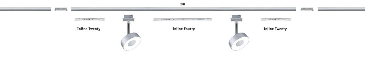 Трековый светодиодный cветильник Paulmann URail Inline Fourty 95292