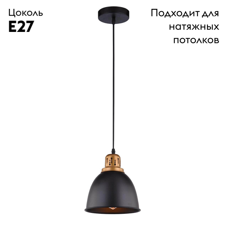 Подвесной светильник Arte Lamp Eurica A4245SP-1BK