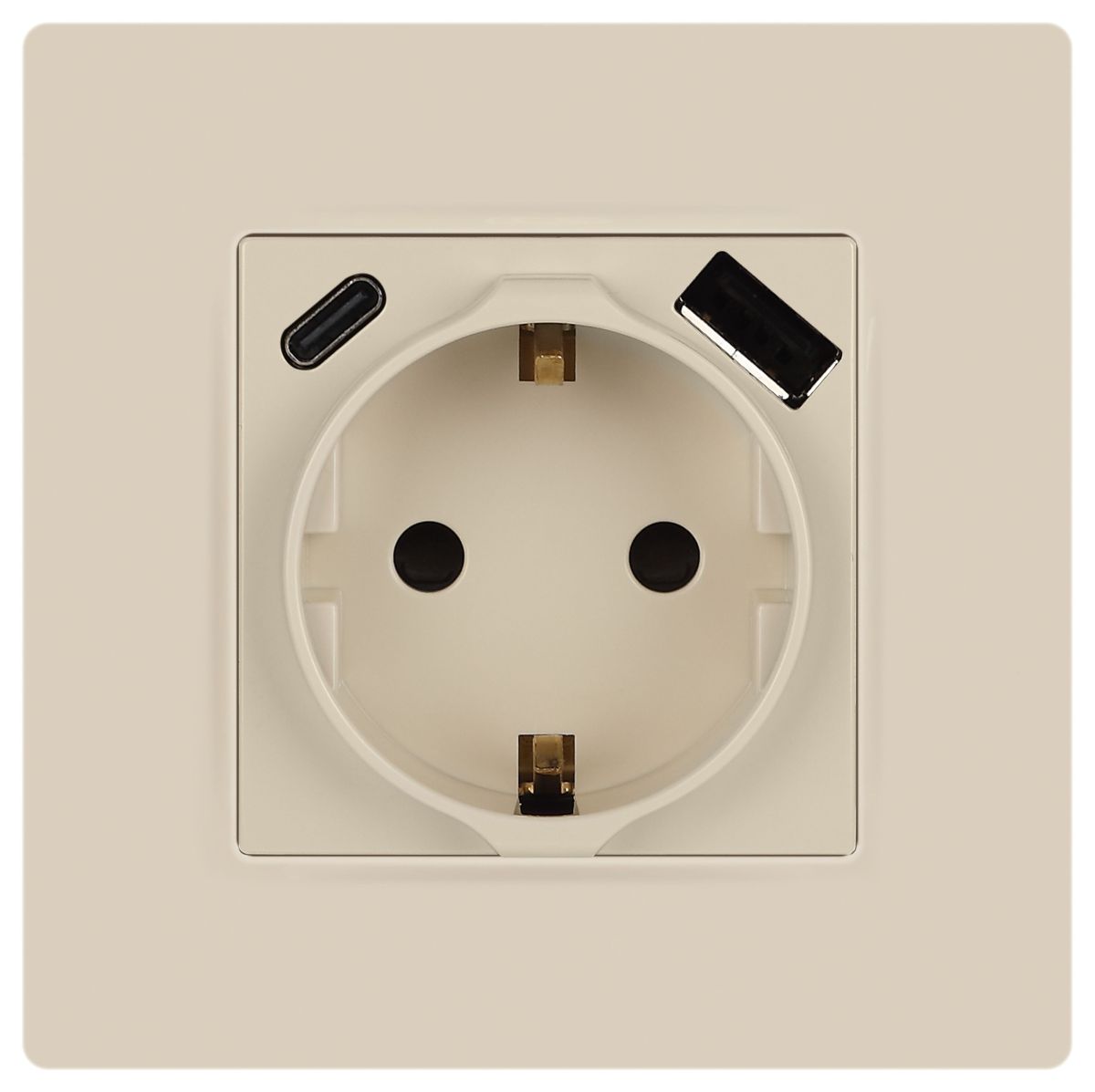 Розетка со шторками с USB type-A+C Эра 12-4108-02 Б0067731