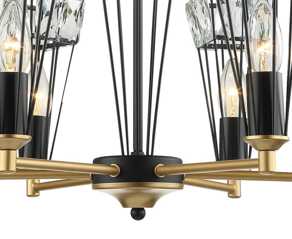 Подвесная люстра Lumien Hall Велес 4019/6P-BK-GD