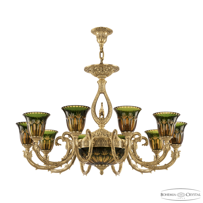 Подвесная люстра Bohemia Ivele Crystal Florence 71409P/8/250 FP P2 U Amber-Green/H-1I FH3M
