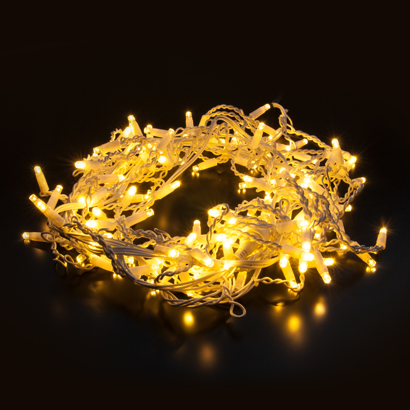 Гирлянда Eurosvet бахрома 100-101 теплый белый с эффектом мерцания 3*0,6 м IP65