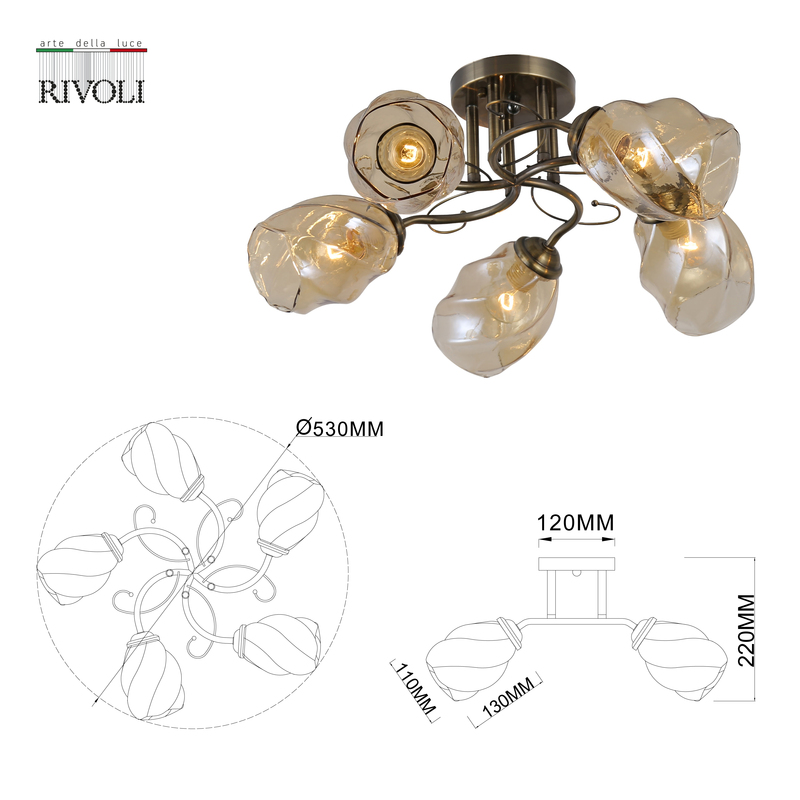Потолочная люстра Rivoli Bruna 9130-305 Б0054737