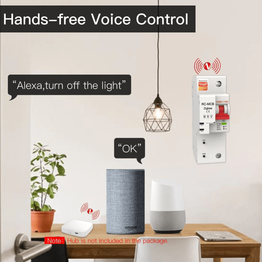 Выключатель Moes Zigbee circuit breaker 1P 10A ZCB-SC-1P10