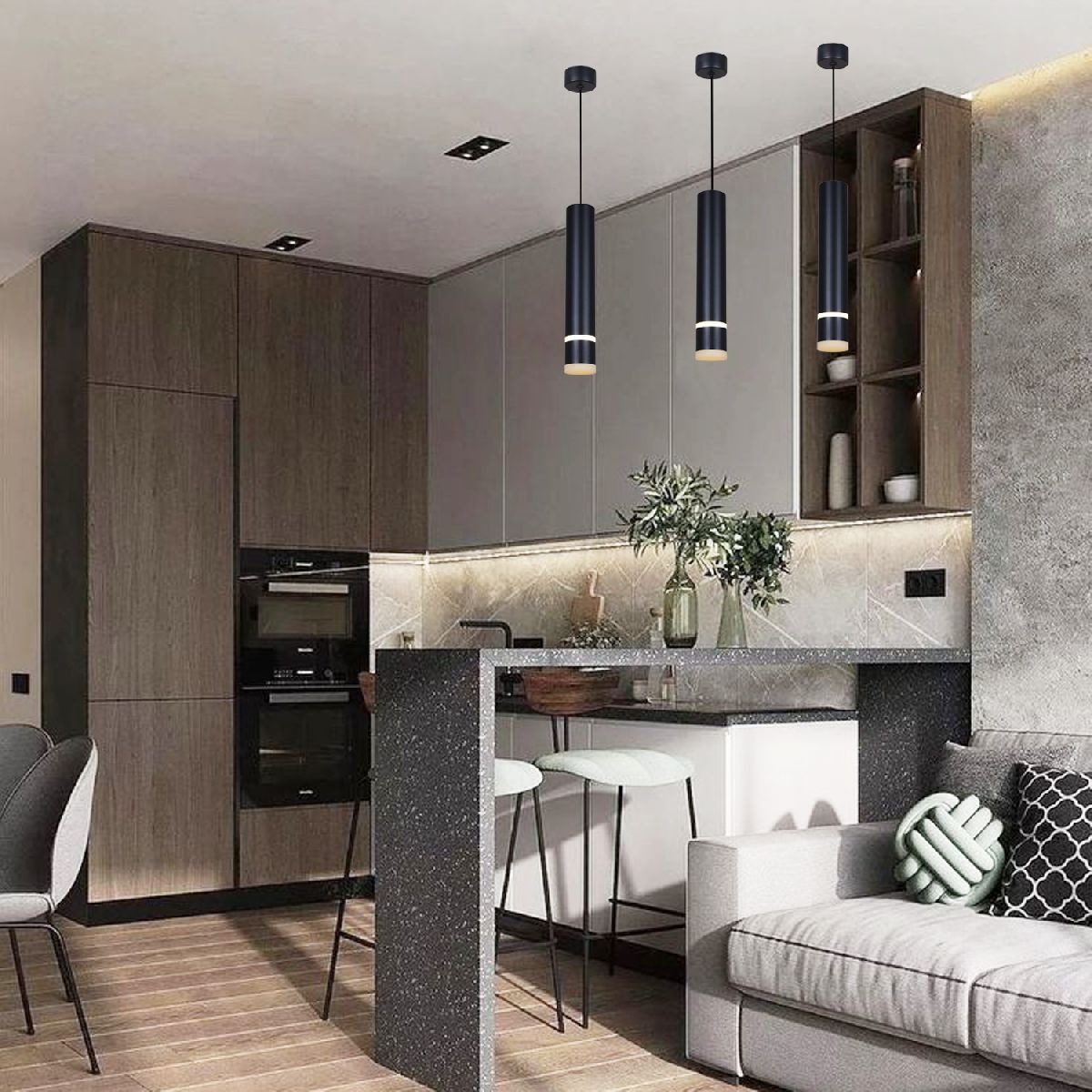 Подвесной светильник Reluce 16005-0.9-001LD 300mm GU10 BK