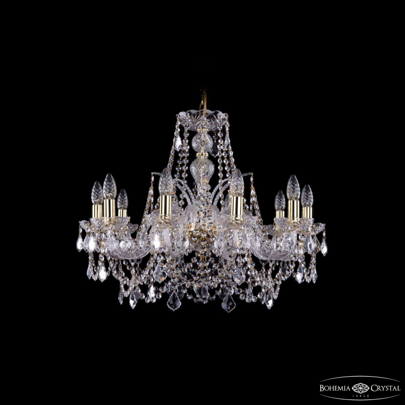 Подвесная люстра Bohemia Ivele Crystal 1411/10/240 G Leafs