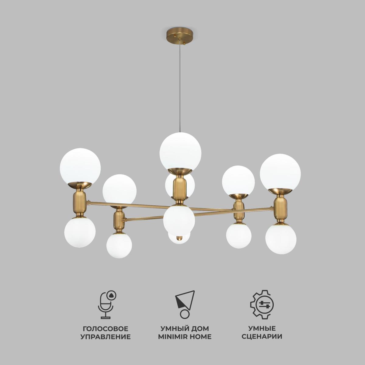 Подвесная люстра Eurosvet Bubble 30182 латунь a063213