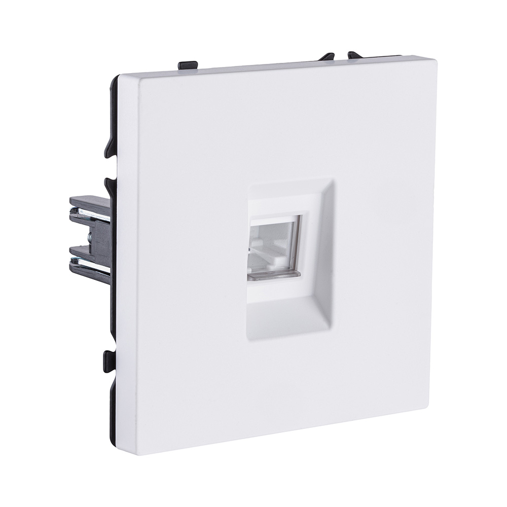 Розетка Ethernet RJ45 Cat.6, белый матовый Kollinger Eclipse EC-017WH