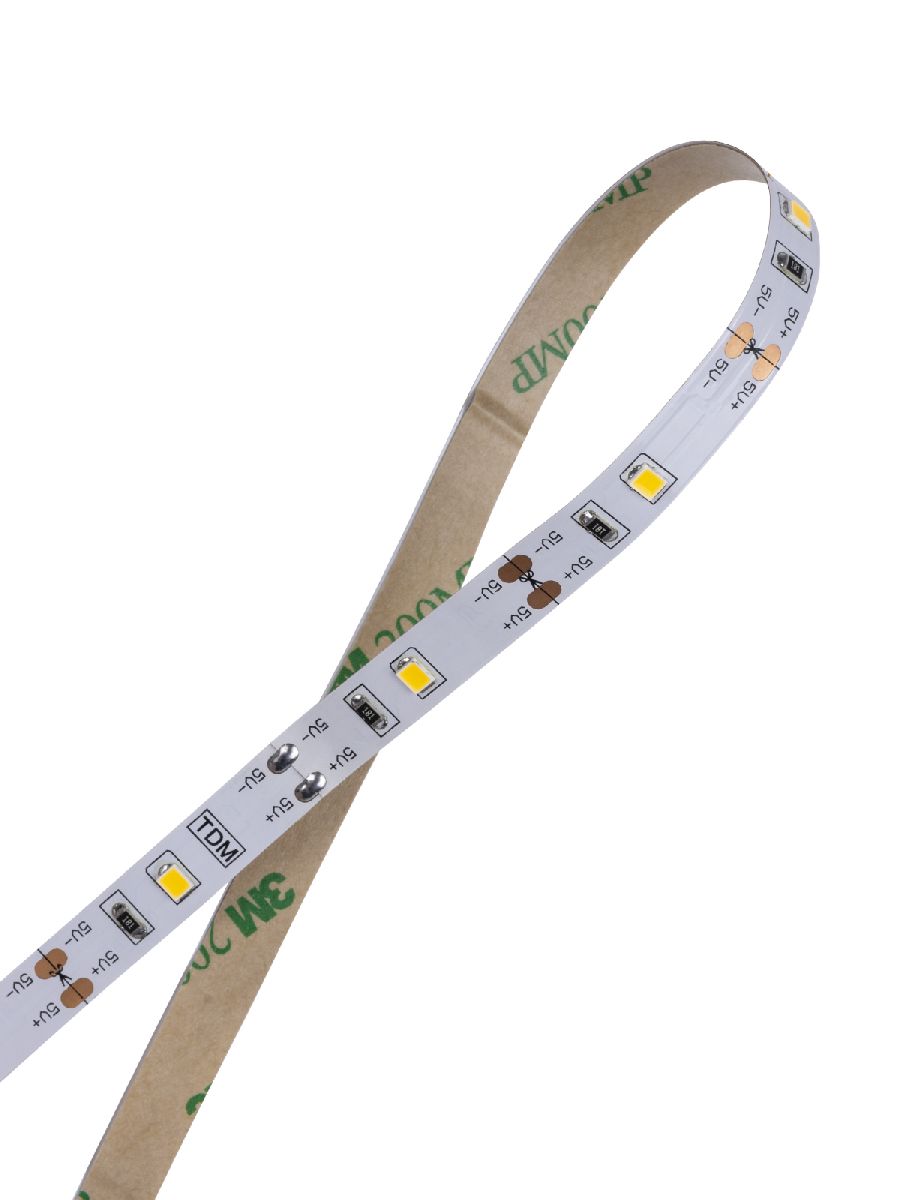 Светодиодная лента TDM Electric 5В 2835 2,4Вт/м 3000K 1м IP20 SQ0331-0502