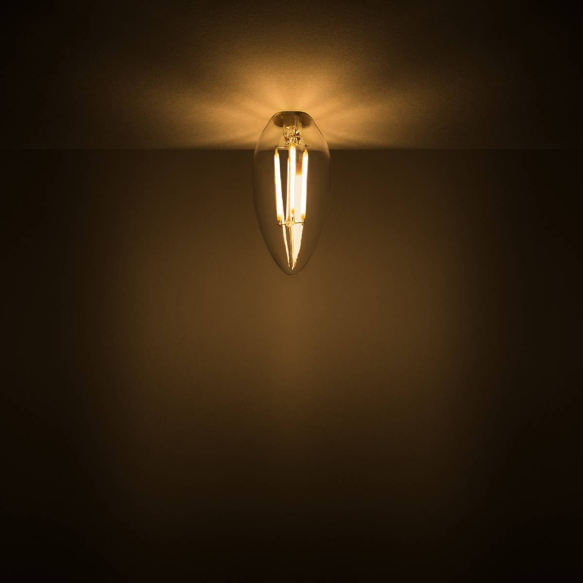 Лампа светодиодная филаментная Gauss E14 4,5W 2700К прозрачная 1031115