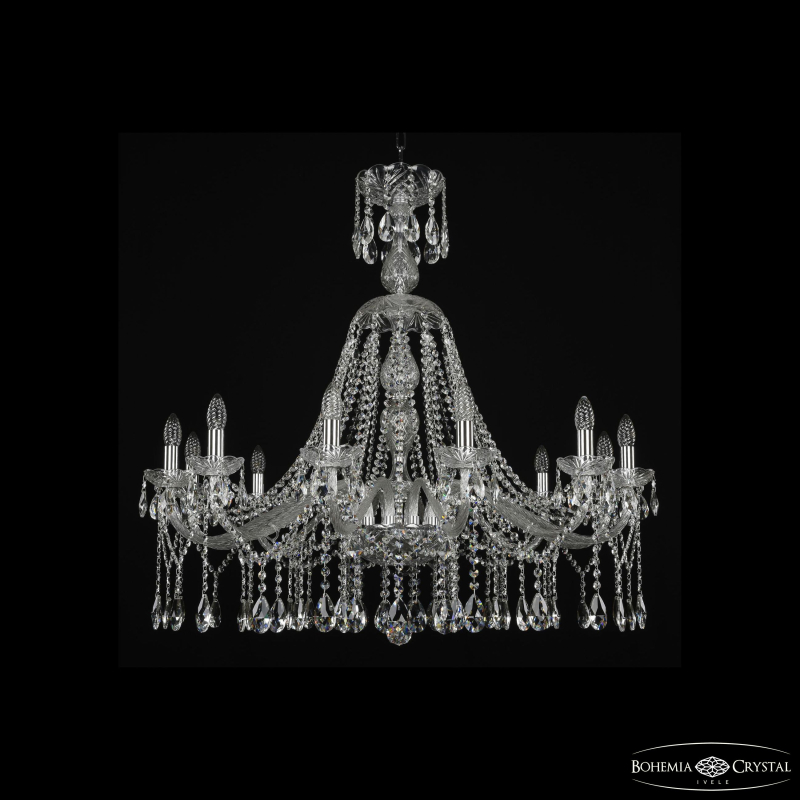 Подвесная люстра Bohemia Ivele Crystal 1413/12/360/XL-100 Ni
